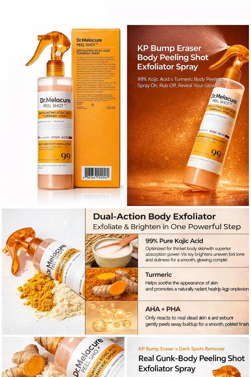 Dr. Melaxin Body Kojic Acid Turmeric Exfoliating Spray