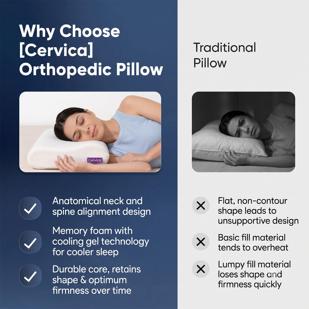 Cervica Orthopedic Memory Foam Pillow